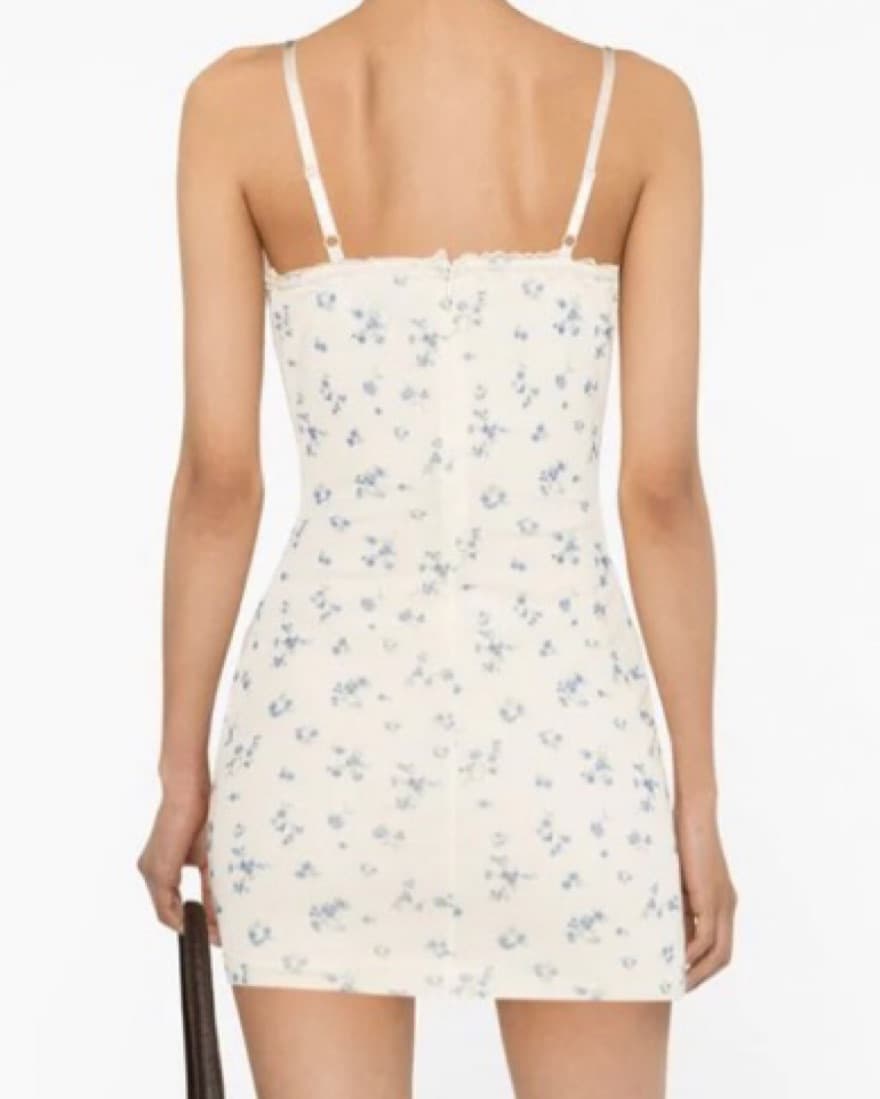 Guizio Floral Spaghetti Strap Mini Dress - Image 2