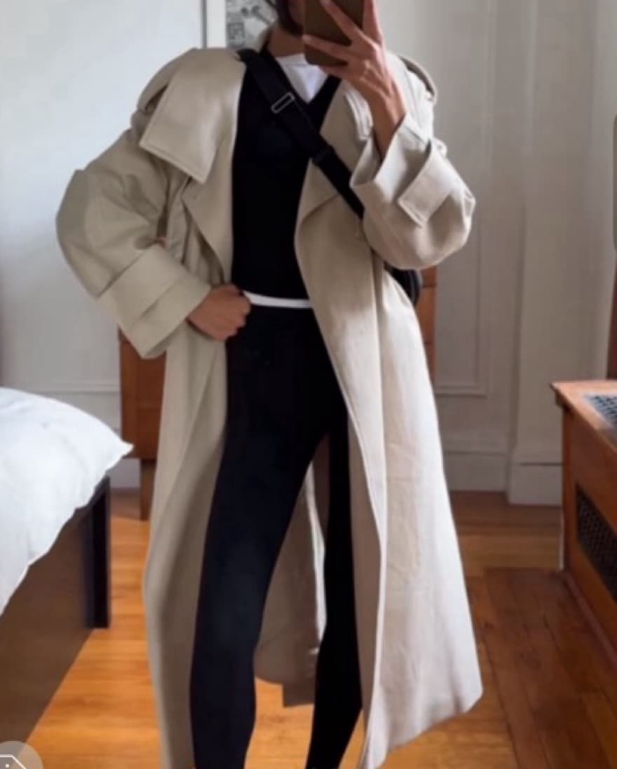 Cream Trench Coat - Image 1