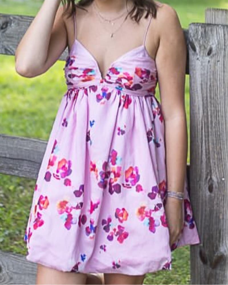 Kimberly Floral Sweetheart Babydoll Mini - Image 3