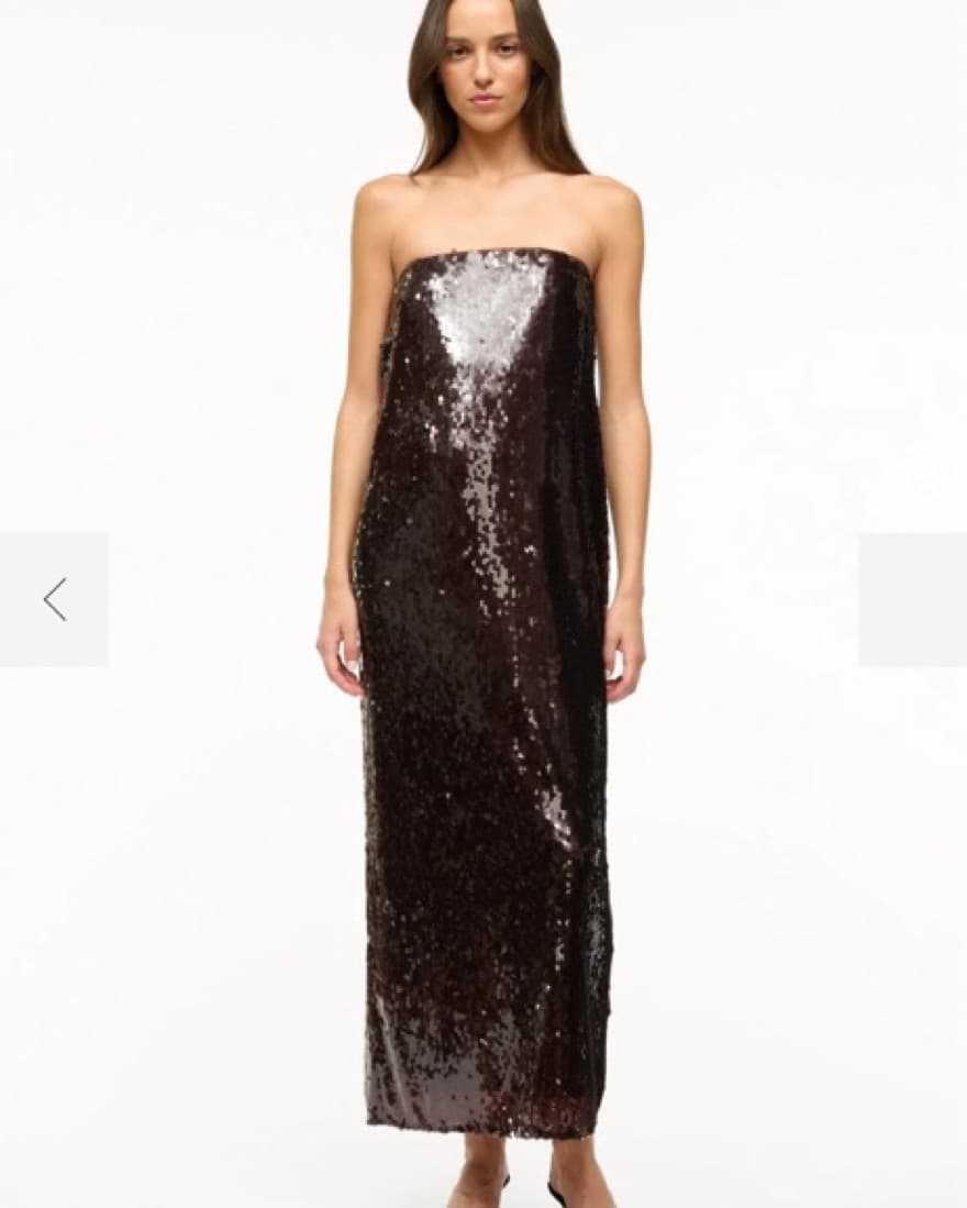Staud Casey Strapless Brown Dress - Image 5