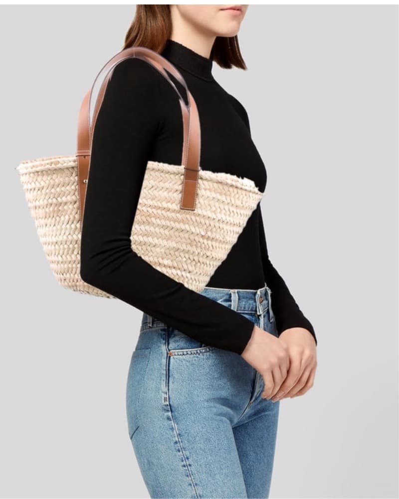 Poolside Raffia Shoulder Beach Tote - Image 3