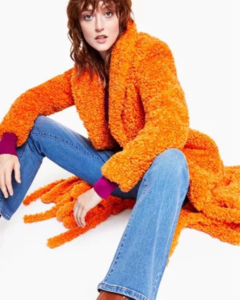 Bottega Lookalike Orange Coat  - Image 5