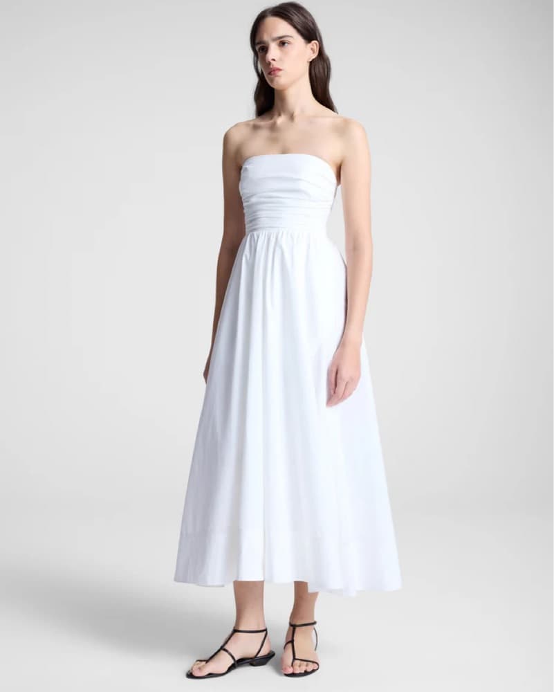 Tate Strapless Midi Dress - Image 1