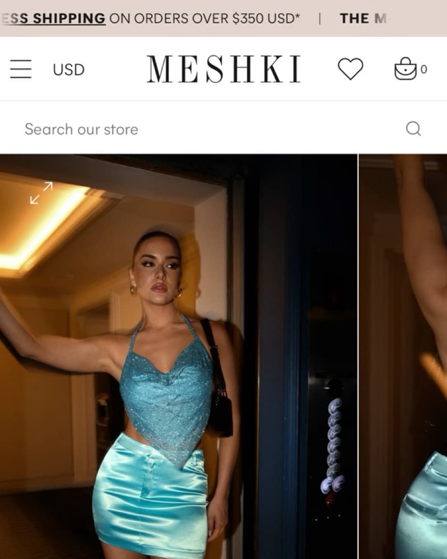 Meshki Skirt Set Teal Blue  - Image 2