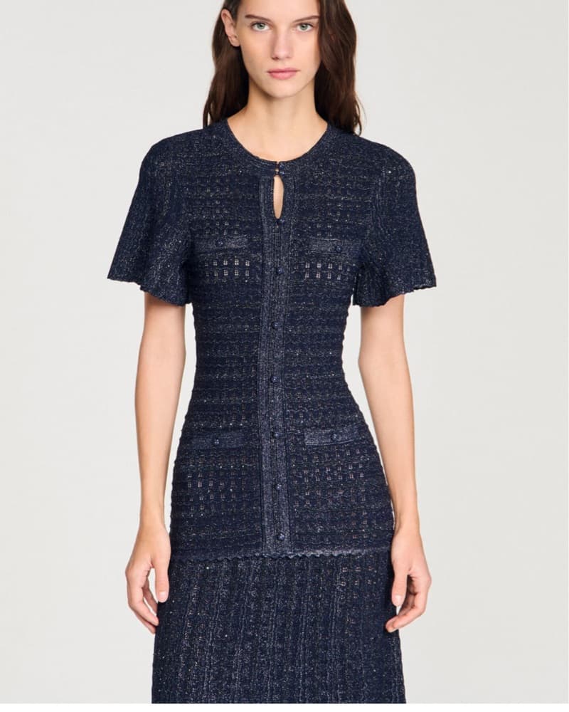 RHINESTONE KNIT MAXI DRESS  SANDRO - Image 2