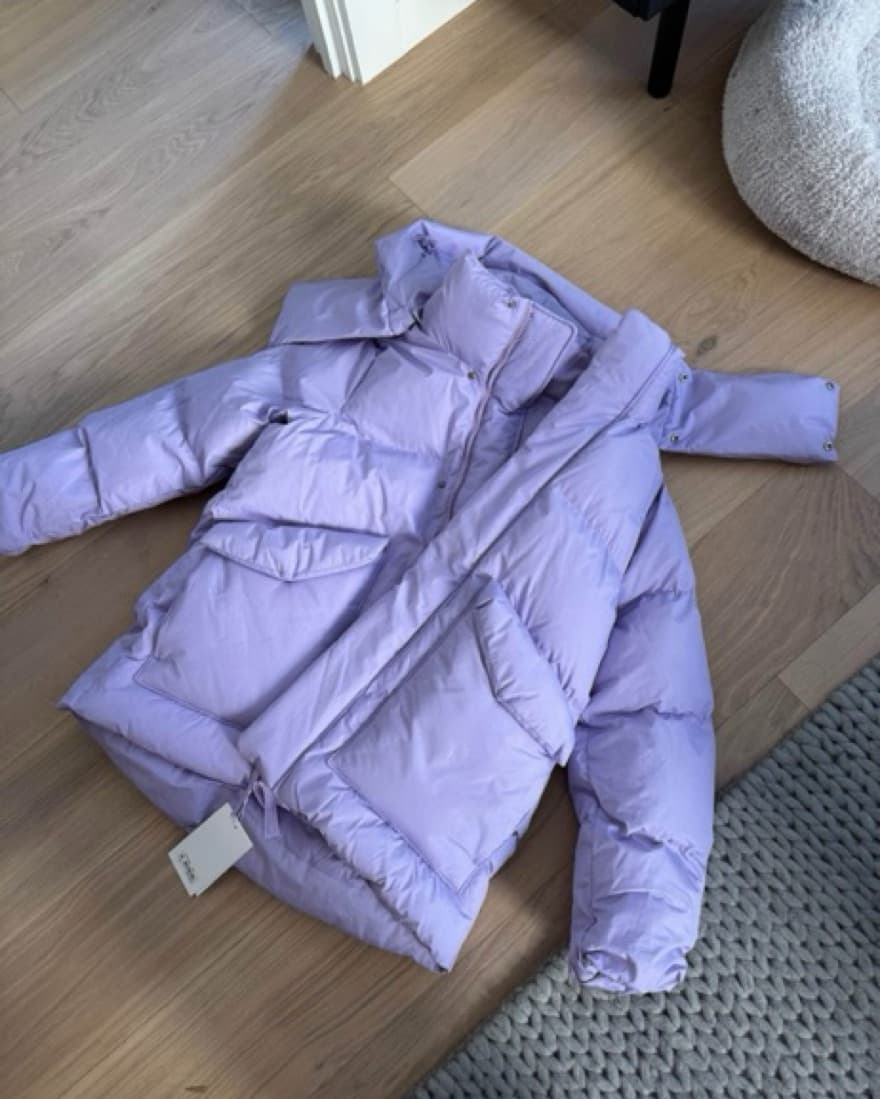 Halfdays Lilac Puffer Coat - Image 3