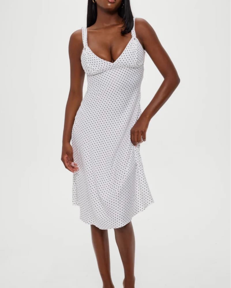 Frankies Bikinis Aurora Satin Midi Dress - Image 1