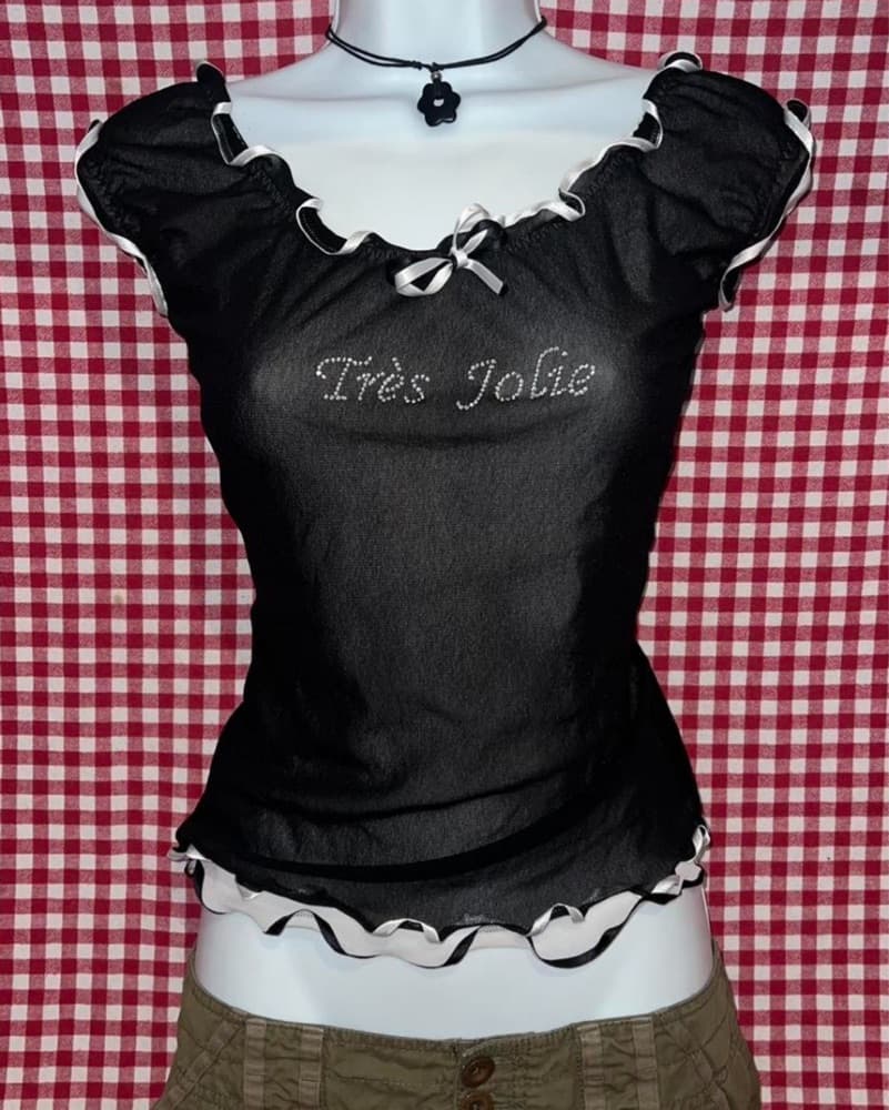 Vintage Intimissimi Trés Jolie Mesh Top - Image 2