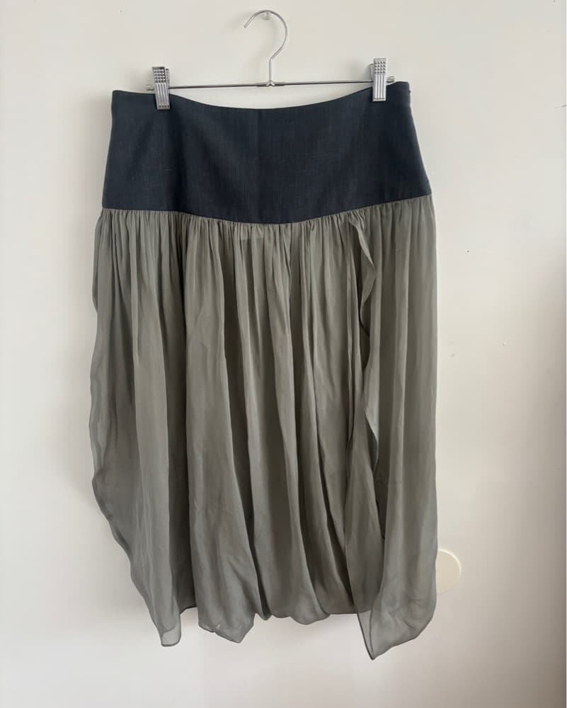 Paloma Wool Sheer Silk And Suiting Skirt - Image 5