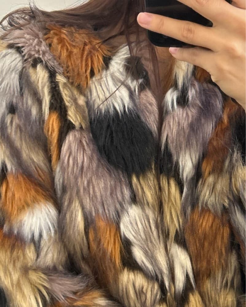 Calico All Saints Faux Fur Jacket - Image 1