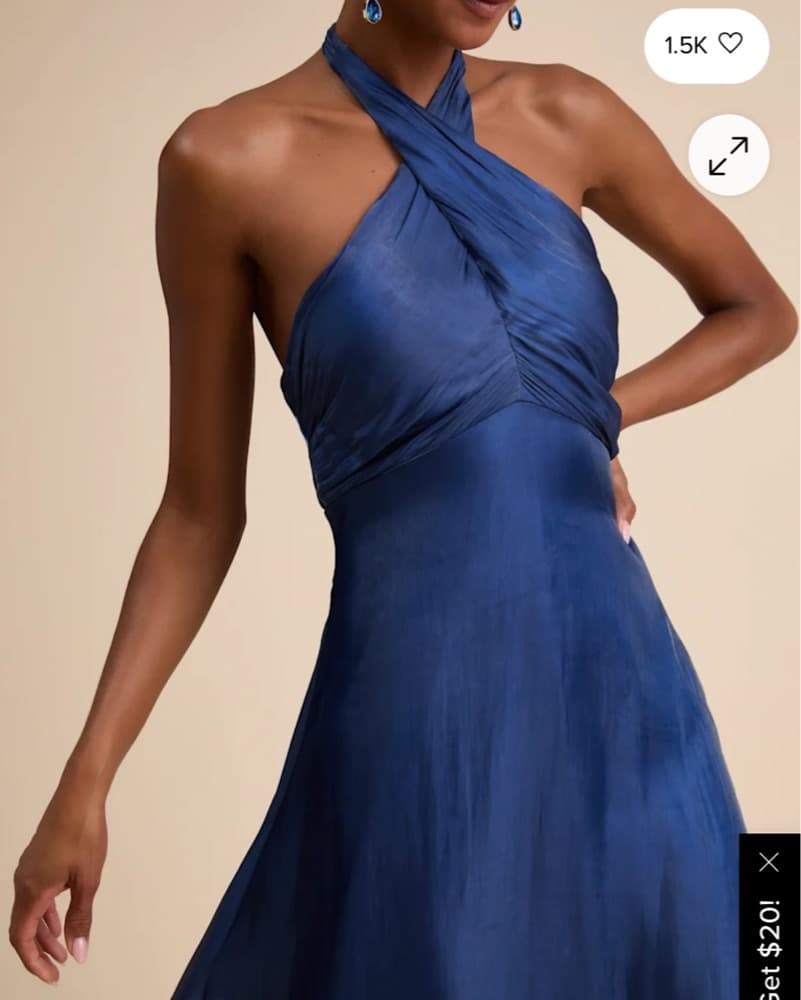 Lulus Canley Blue Maxi dresss - Image 3