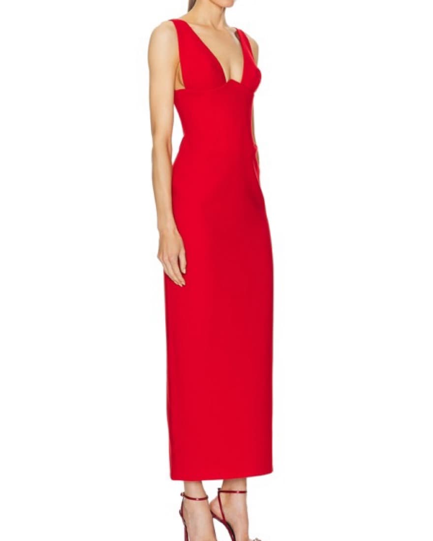 New Arrivals Annais Dress In Red - Image 3