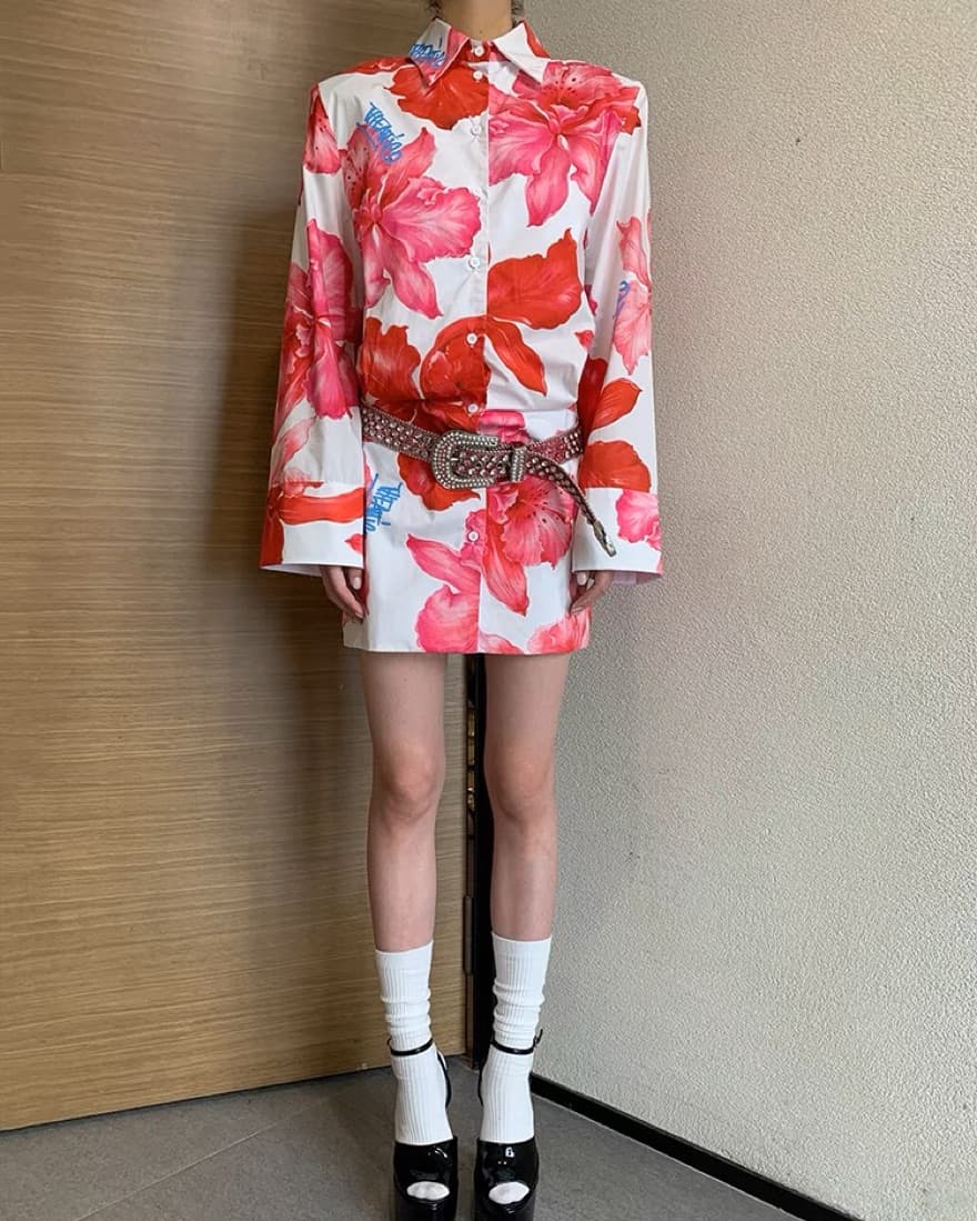 The Attico - Red Floral Dress - Image 5