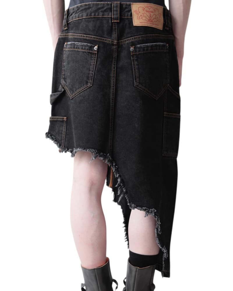 Vaquera Asymmetrical Denim Skirt  - Image 2