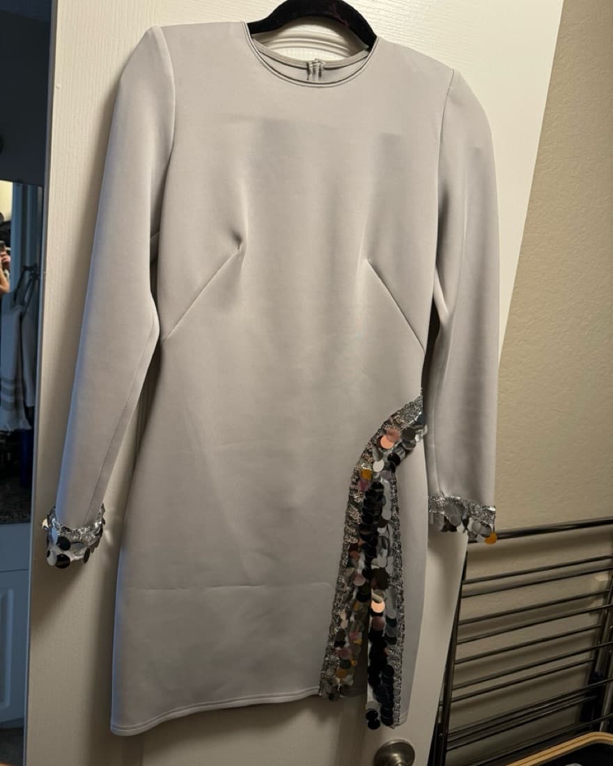 Sho Mini Dress With Sequin Cuffs - Image 3