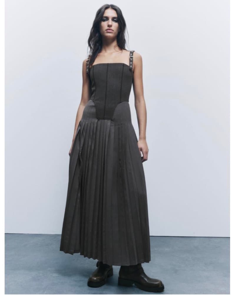 Zara Pleated Bustier Haute Couture Dress - Image 2