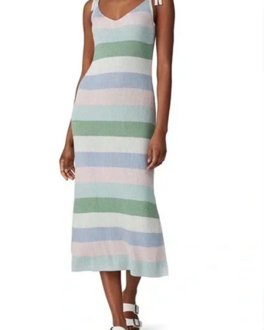Knit Metallic Midi Dress - Image 1