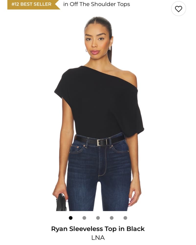 Chic One-Shoulder Black Top - Image 1