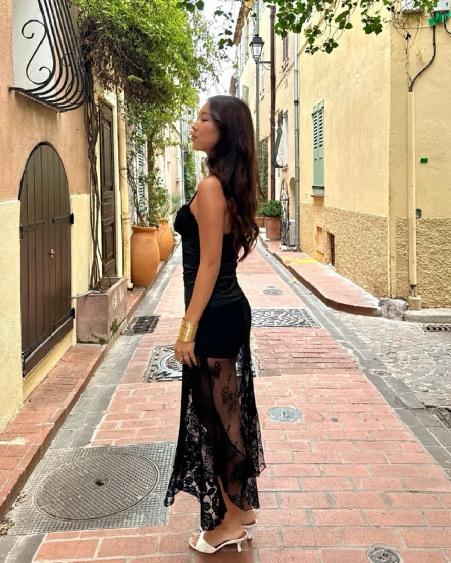 With Jean Black Lace Skirt - Image 1