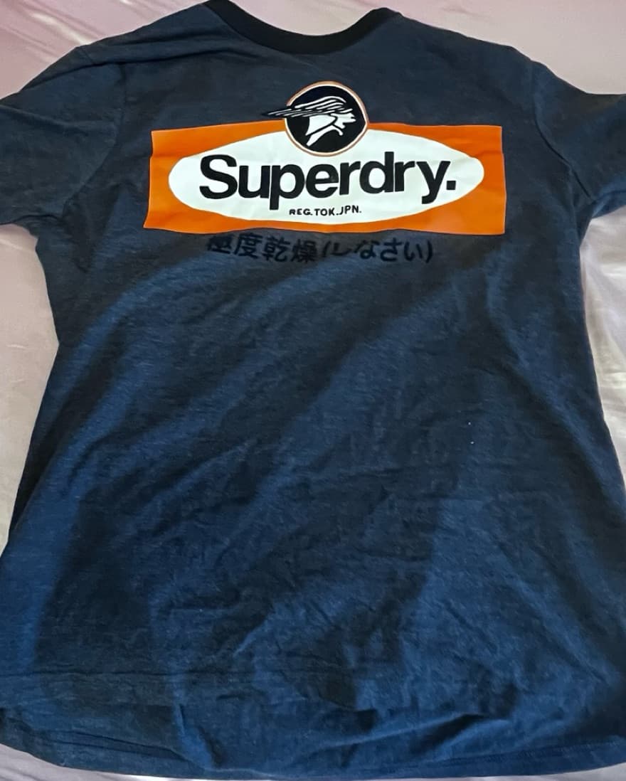 Stylish Superdry Navy Blue Tee - Image 1