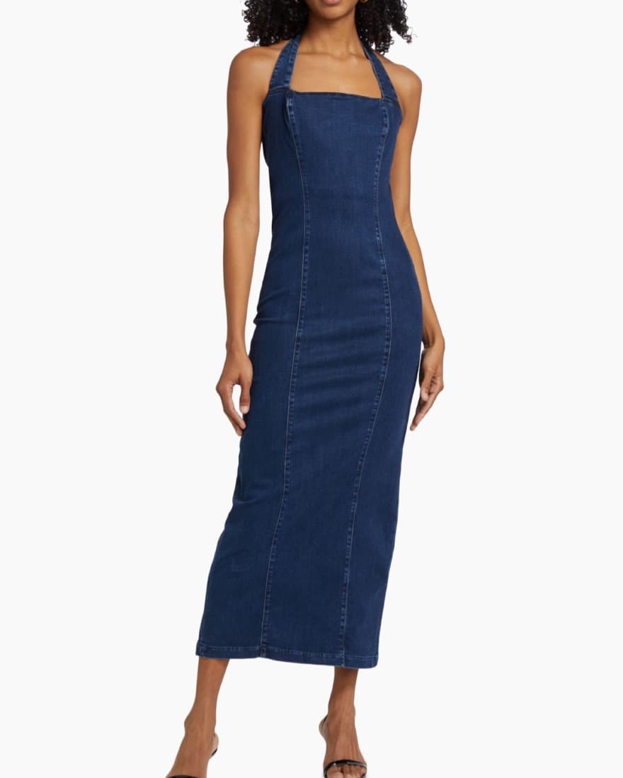 Reformation Evita Denim Halter Dress - Image 2