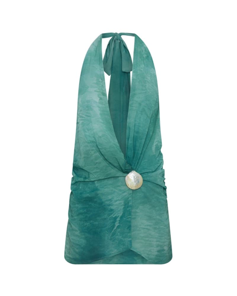 Peppermayo Turquoise Halter Dress  - Image 3