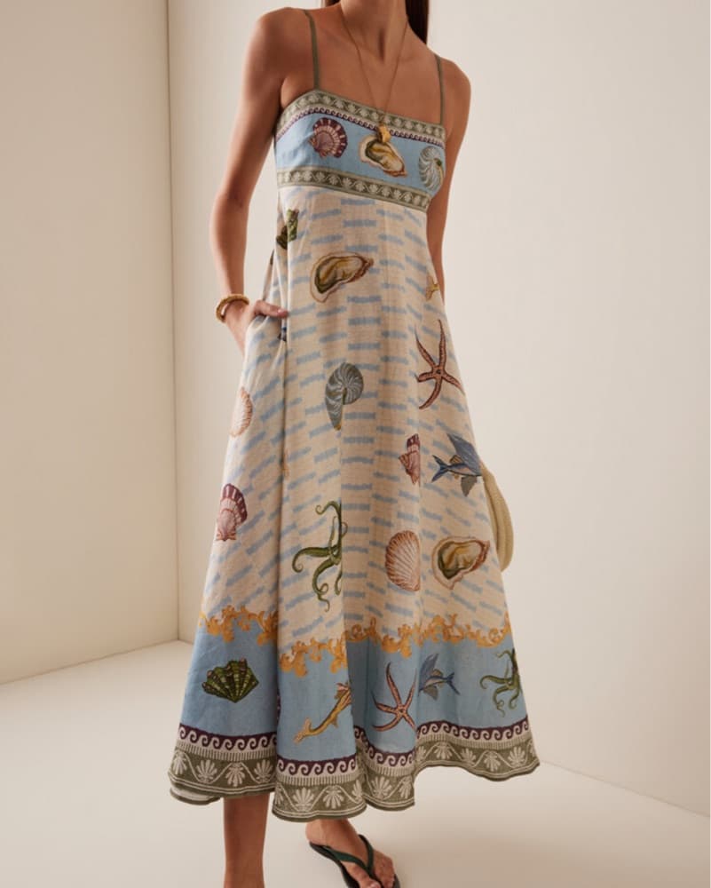 Alemais Bath House Linen Dress - Image 2