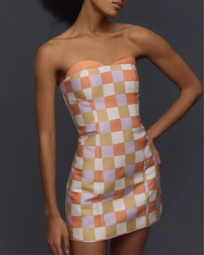 Vibrant Checkered Dress - Image 1