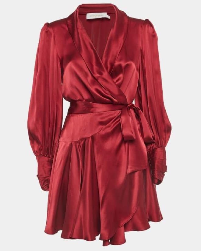 Zimmermann Silk Wrap Dress Size 0 Red  - Image 1