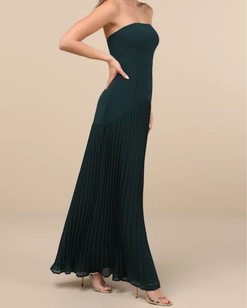 Compelling Style Royal Blue Strapless A- - Image 3