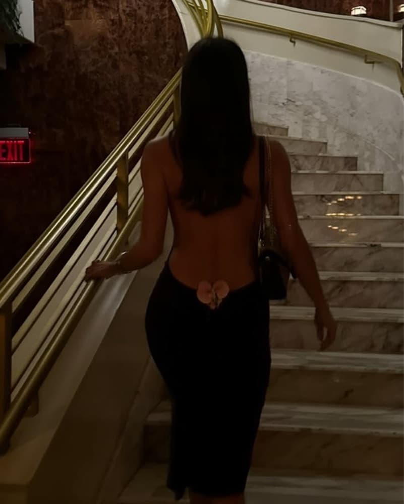 Marouge Purple Open Back Dress - Image 3