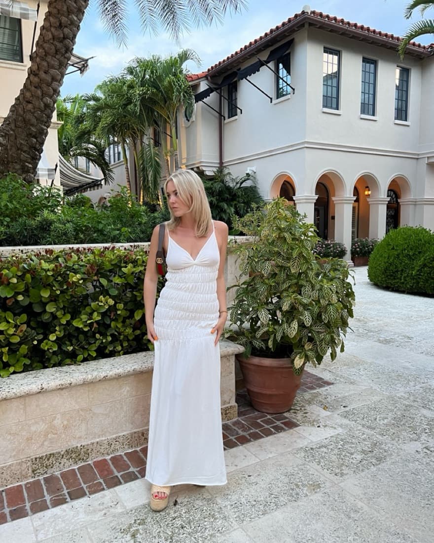White Maxi Dress Zara - Image 2
