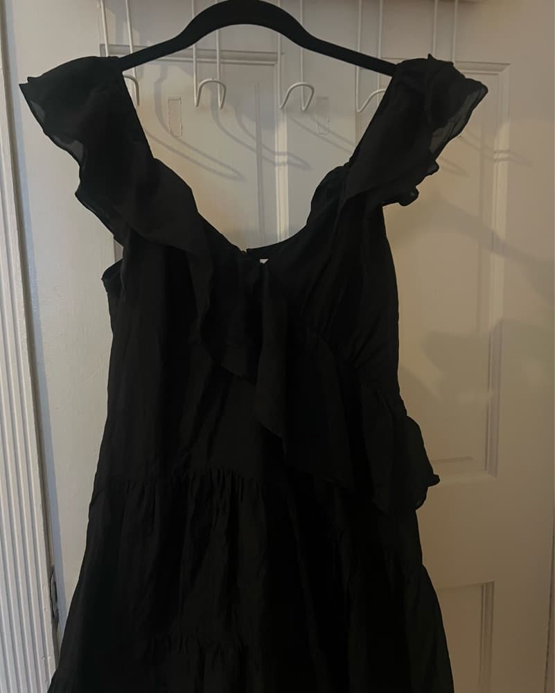 Cinq A Sept Black Mini Ruffle Dress  - Image 3