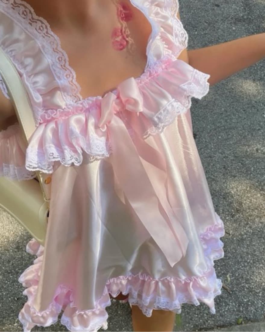 Pink Babydoll Dress - Image 1
