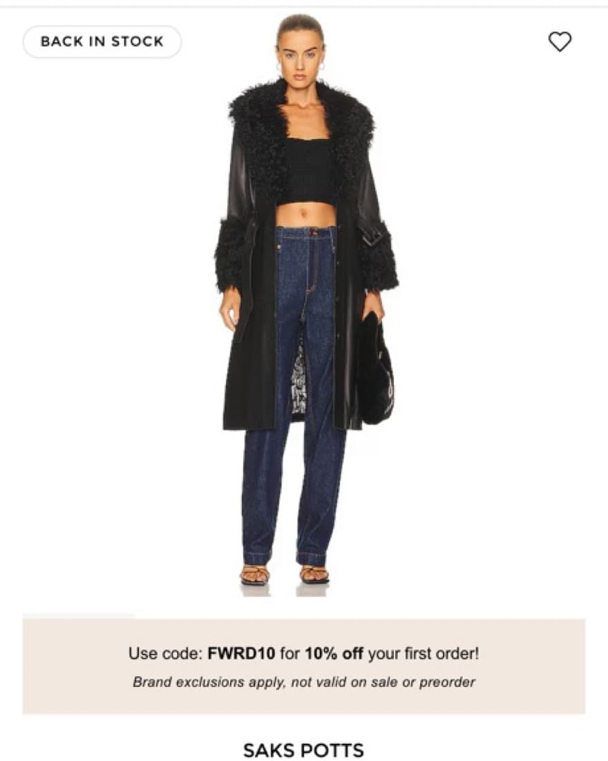 Saks potts leather Trench - Image 3