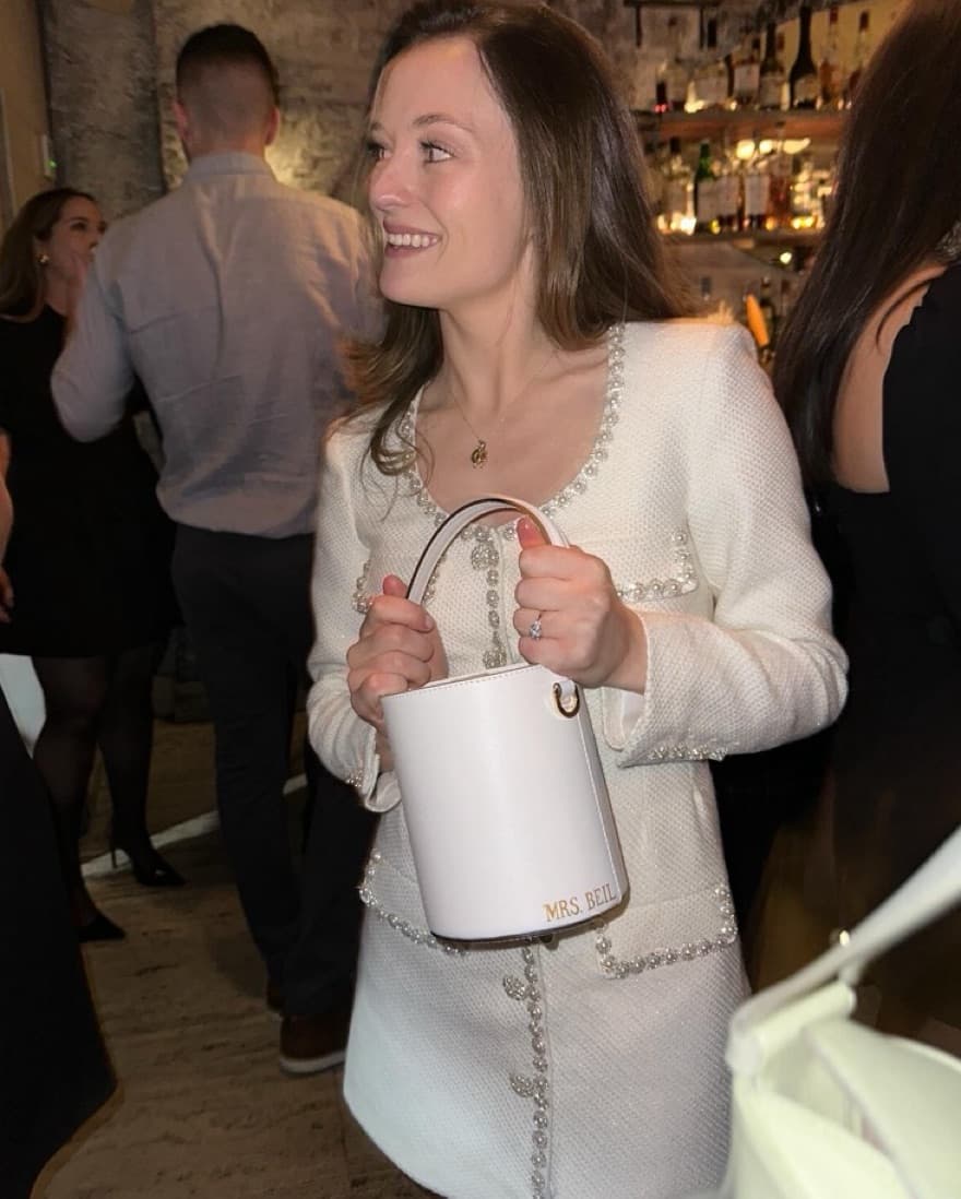 Self Portrait Cream Tweed Mini Dress - Image 1