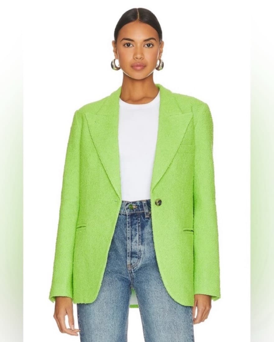 Smythe 90s lime tweed blazer green  - Image 3