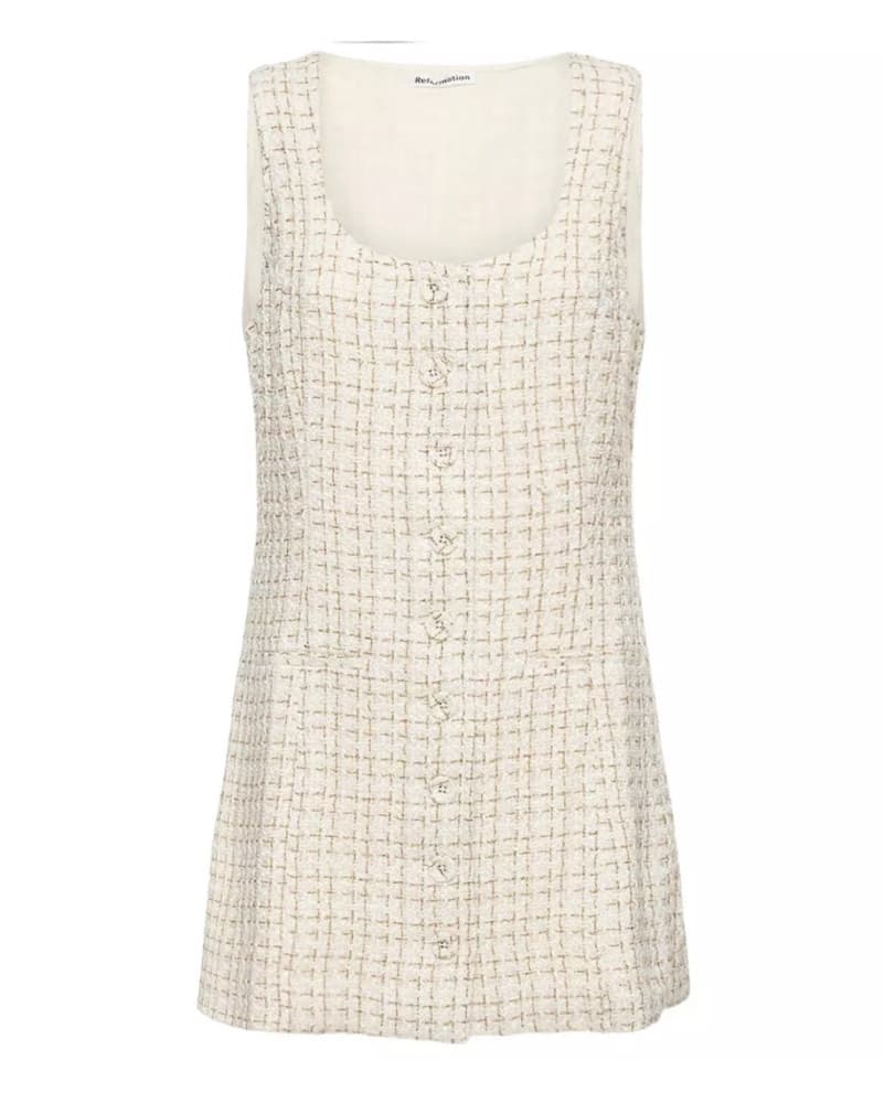 Reformation Tweed Mini Dress  - Image 3