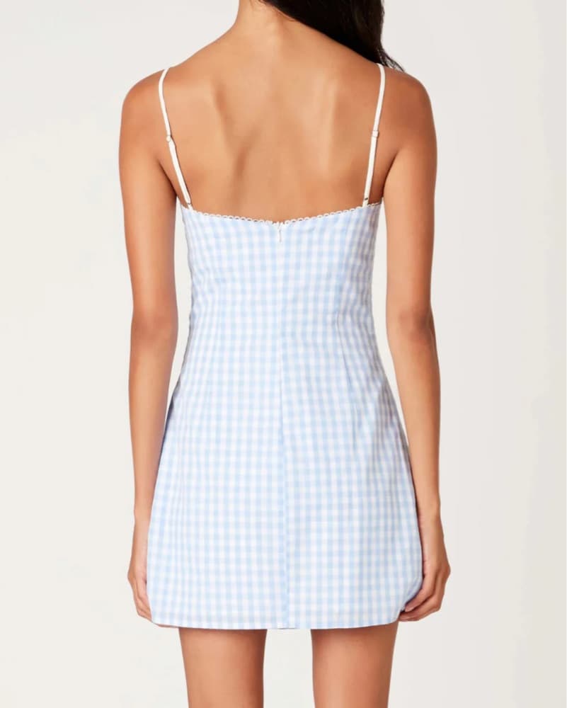 Nia Blue Gingham Mini - Image 3