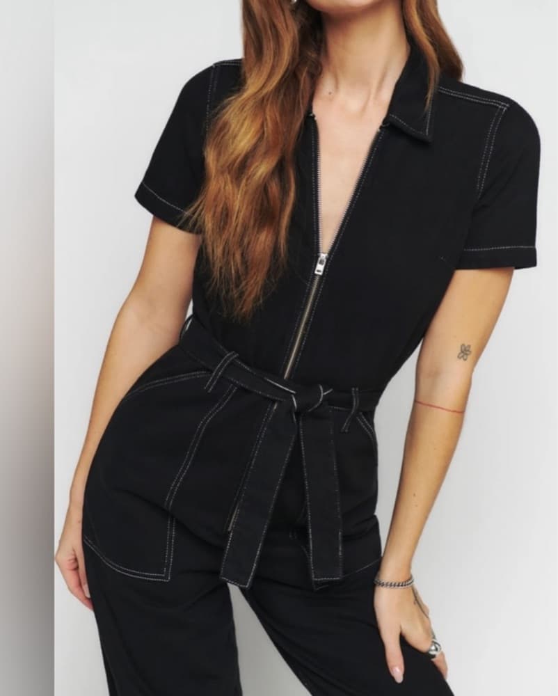 Reformation Cassidy Denim Jumpsuit - Image 3