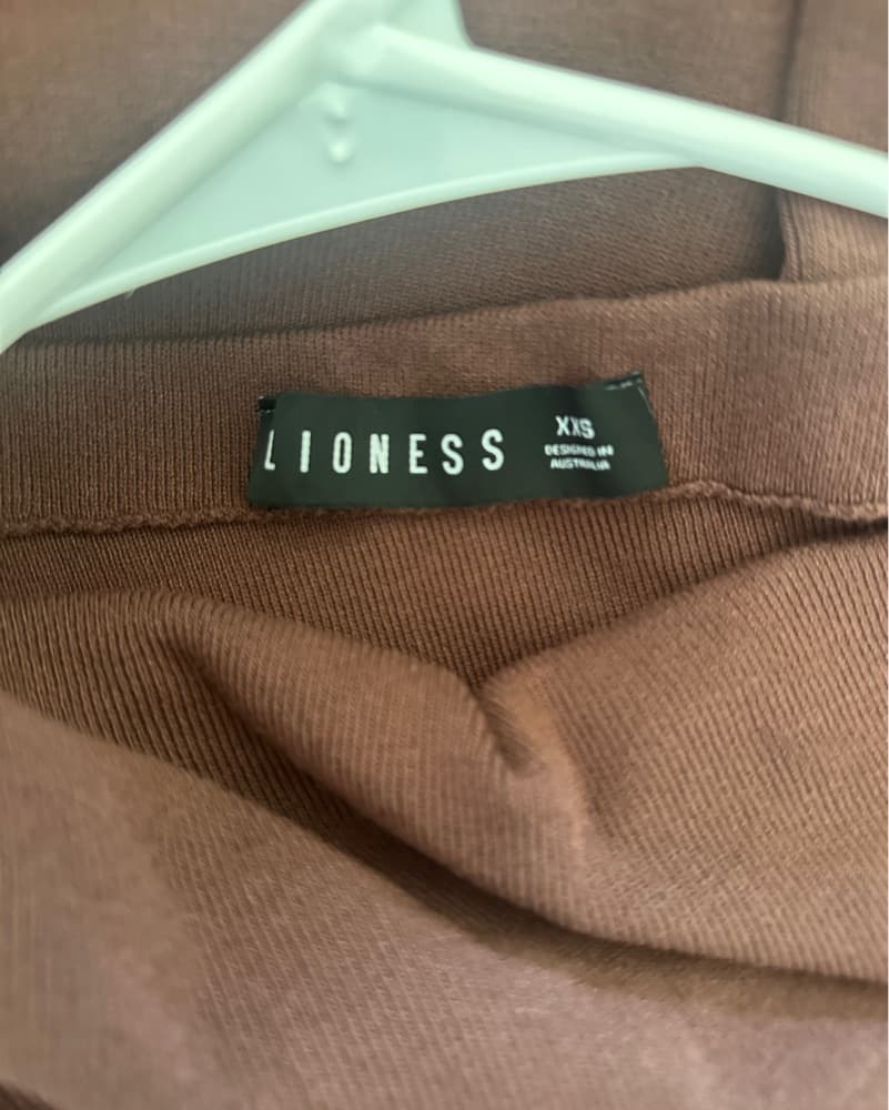 Lioness Brown Asymmetrical Stretchy Maxi Dress - Image 3