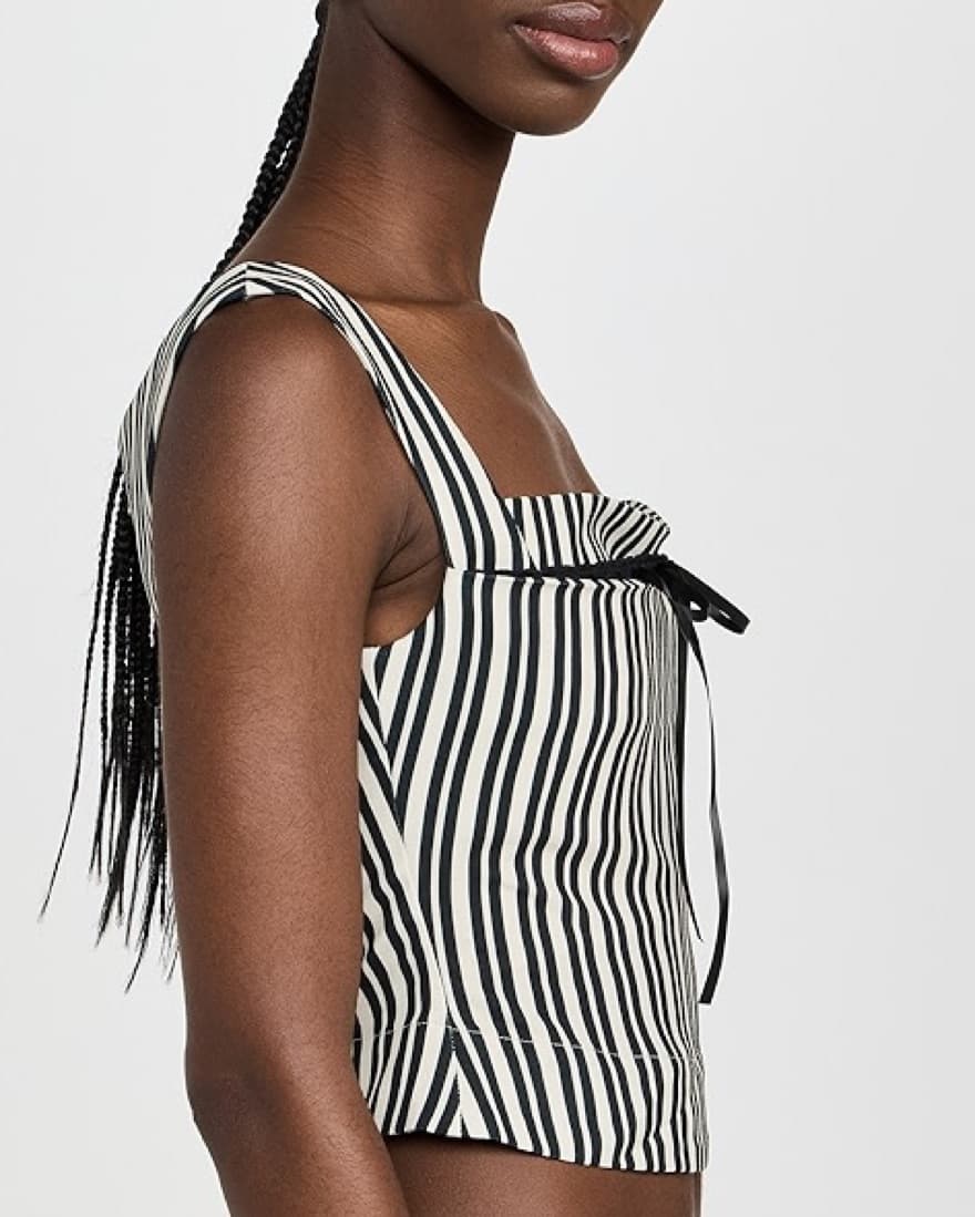 Laced Imogene Corset - Cream Stripe - Image 3