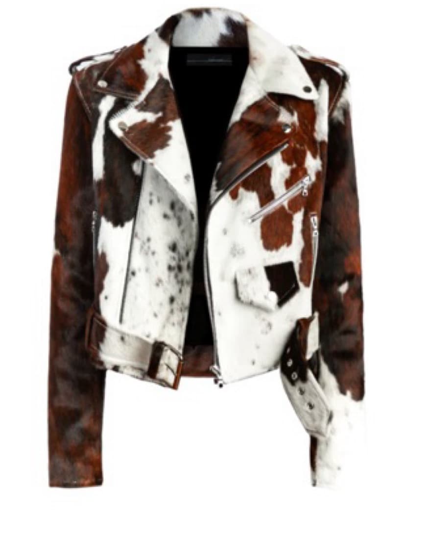 The Cowhide Maud Cropped Jacket - Image 1