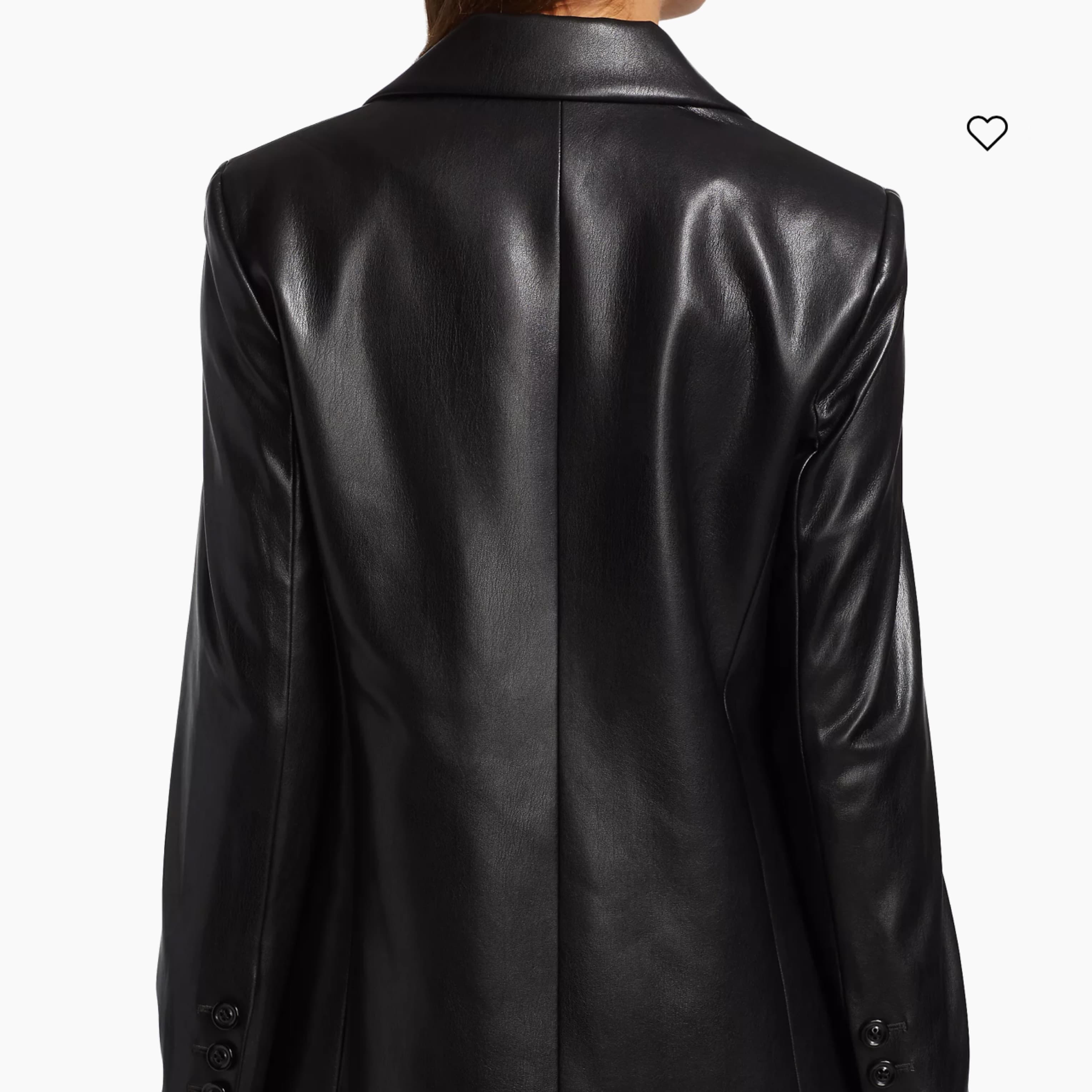 Alice + Olivia Vegan Leather Blazer - Image 4