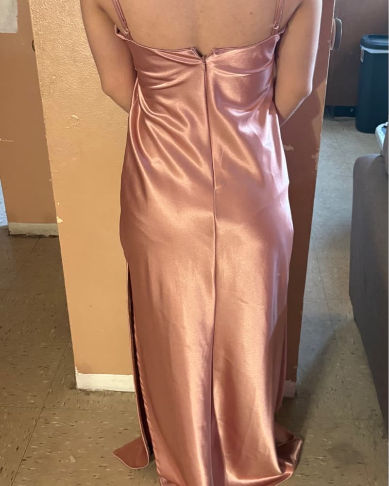 Sleeveless Spag Strap Satin Rhines Dress - Image 2