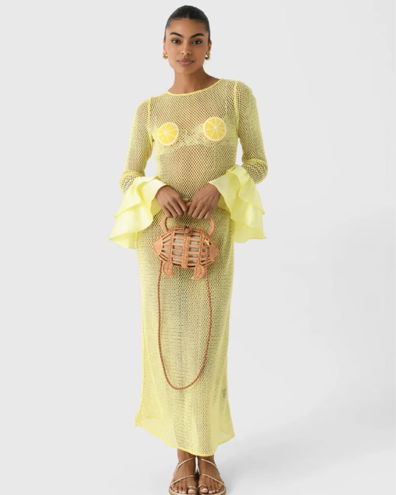 Sheer Lemon Maxi Dress - Image 1