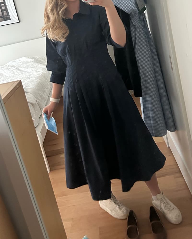 Simkhai Navy Jazz Midi Dress  - Image 5
