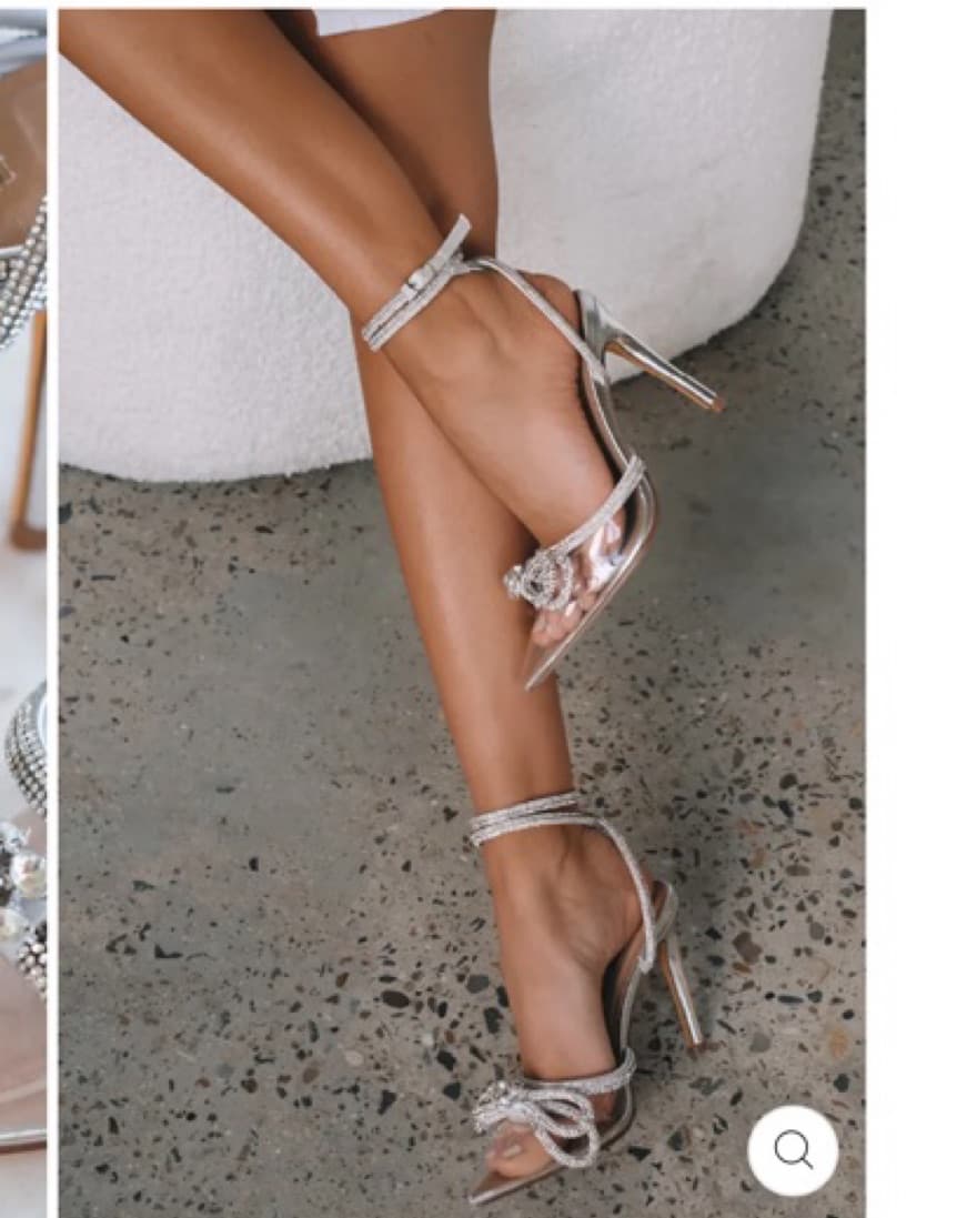 Billini Sparkling Silver Stiletto Heels - Image 2