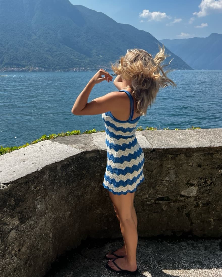 Crochet Mini Dress - Image 3