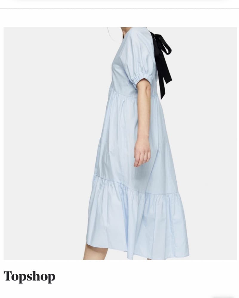 Top Shop Bow Tie Midi Dress - Image 2